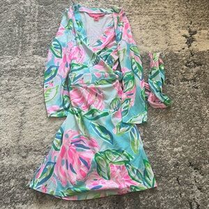 lilly pulitzer roca faux wrap dress/jumpsuit